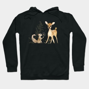 Reh und Eichhörnchen Hoodie